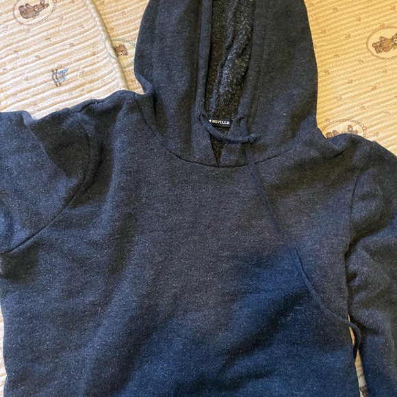 Brandy Melville Tops - Brandy Melville Dark Gray Hoodie